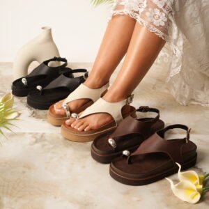 SANDALIAS LILO • Color Negro Marrón Beige